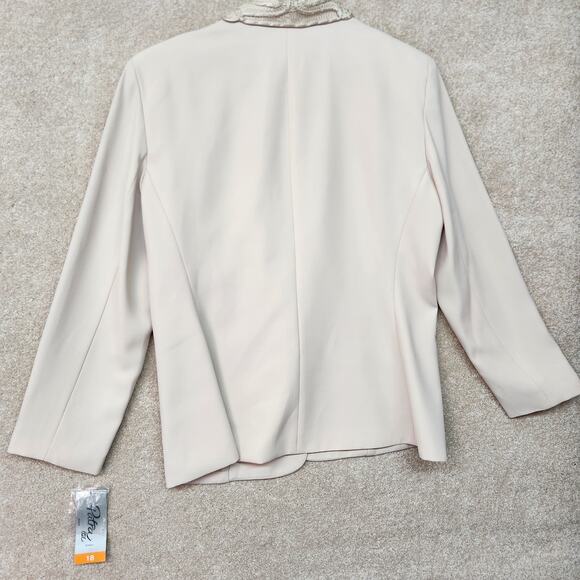 Vintage Patra Blazer Coat Size 18 Embroidered NWT Size XL 1X Cream Khaki - Picture 3 of 9